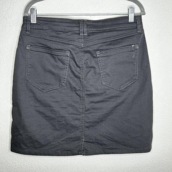 Kuhl Skirt Womens 10 Gray Kontour Stretch Cotton Blend Utility Pockets Outdoor - Picture 2 of 14